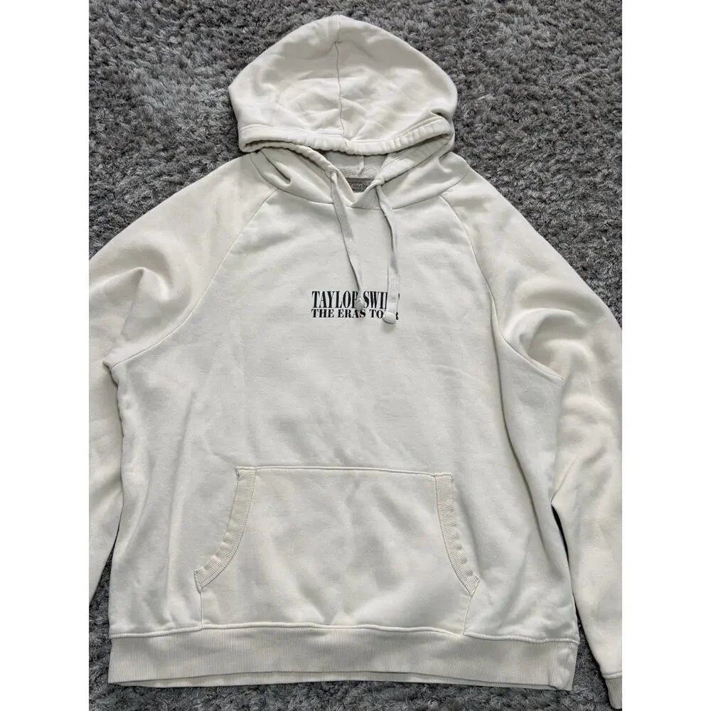Taylor Swift Official The Eras Tour Sweatshirt Hoodie Adult Size XL Unisex Cream